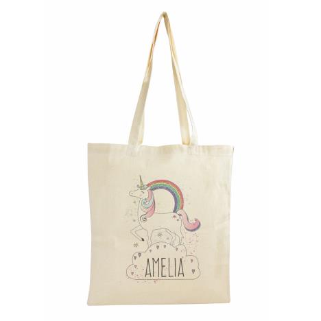 Personalised Unicorn Cotton Shopper Bag £9.99